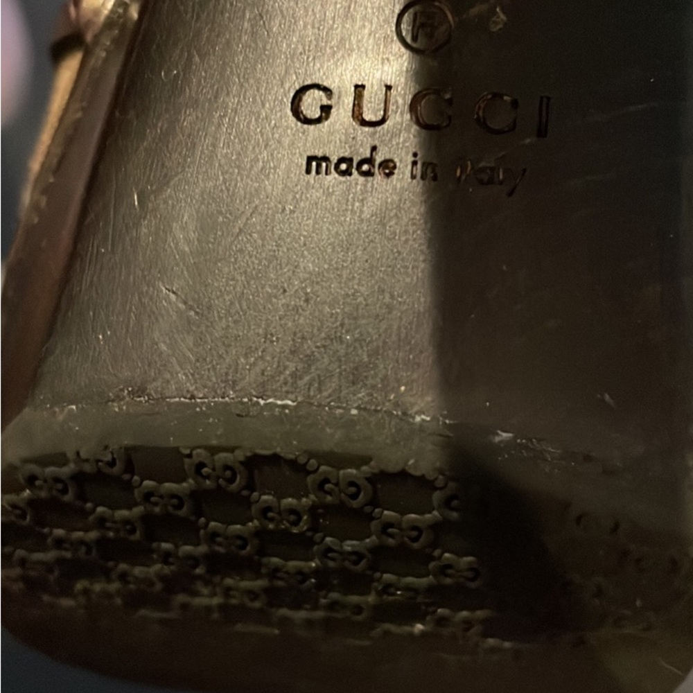 Gucci Horsebit Logo Heels